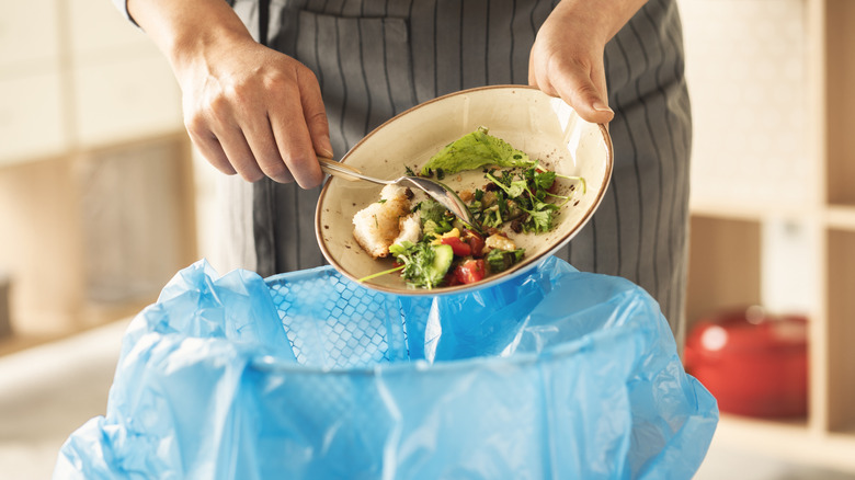 Foodie throwing away food