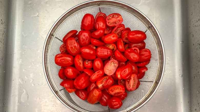 tomatoes in colander