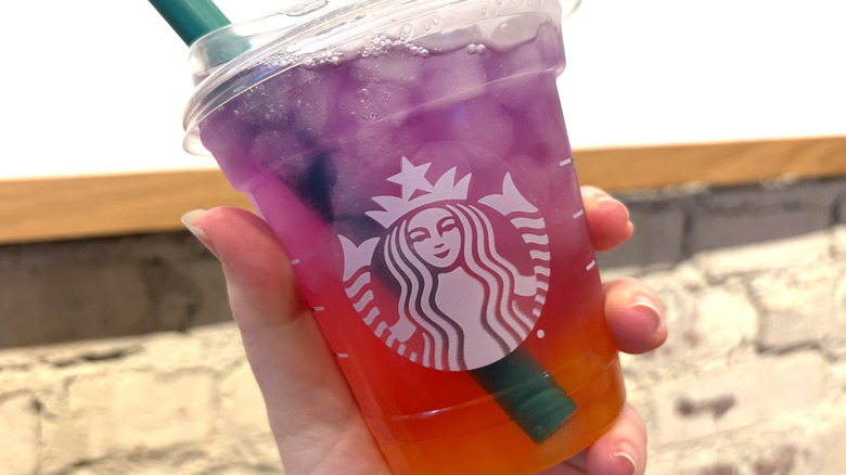 The new Starbucks Tropical Butterfly Lemonade Refresher