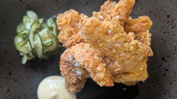 Kev Aherne's fried chicken with roasted garlic aioli 
