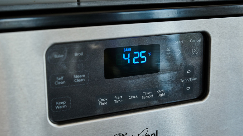 preheating the oven to 425 Degrees