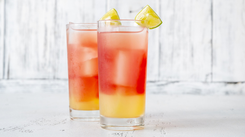 Two bay breeze cocktails