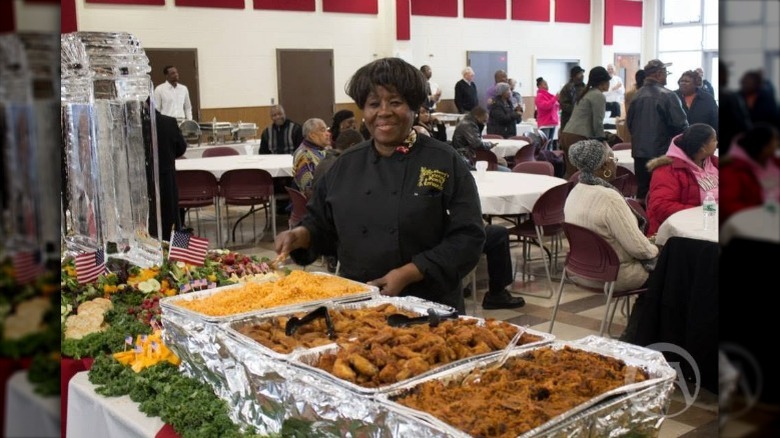 Blackberry's Catering offerings in trays