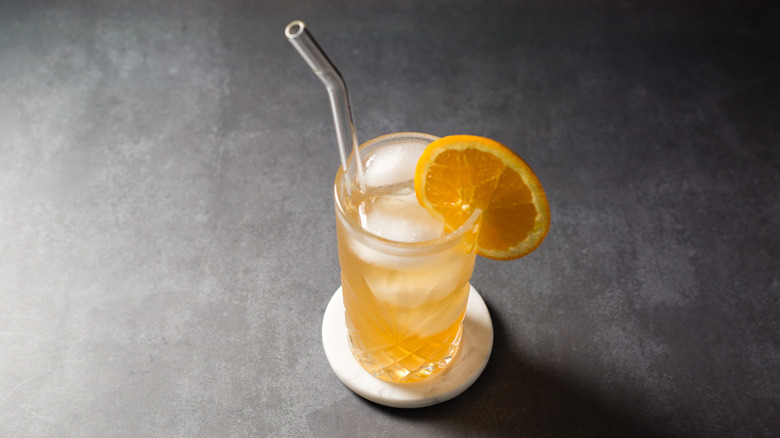 sherry cocktail served on table
