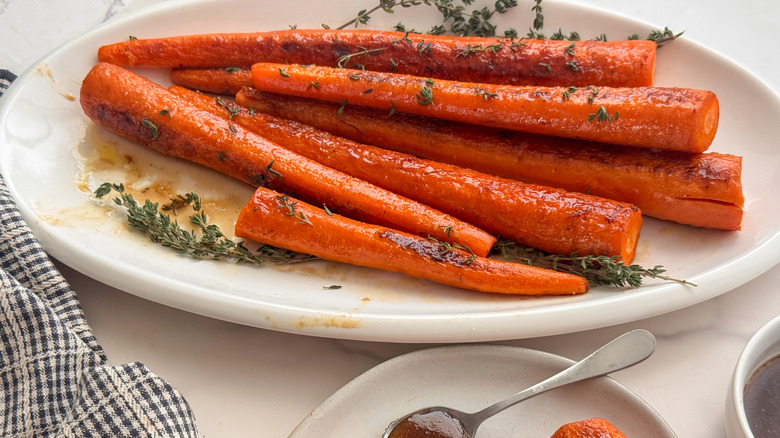 small plate of cut carrots