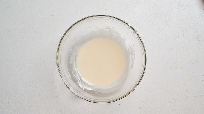 glaze mixed together in a bowl