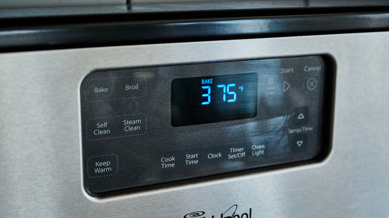 preheating the oven to 375 degrees