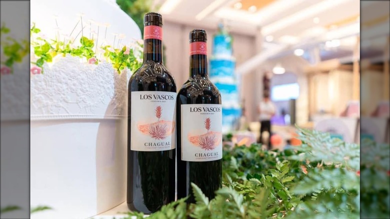 Two bottles of Los Vascos Chagual Organic Cabernet Sauvignon in a wine shop