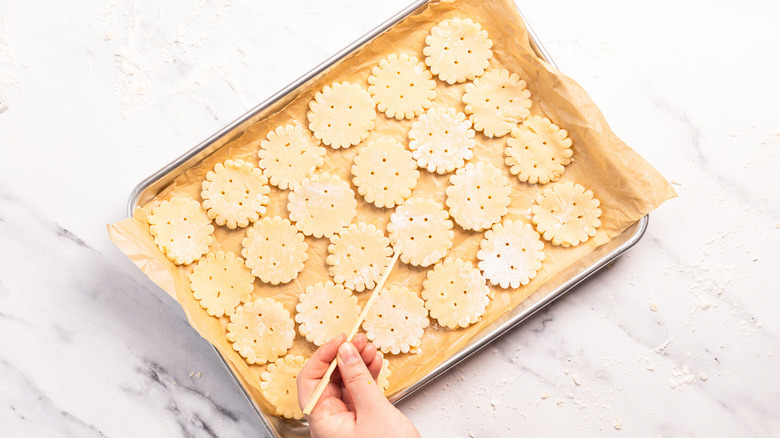 Making holes in cookies