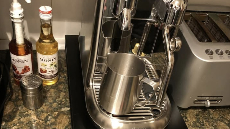 A Nepresso Creatista Pro machine in a kitchen