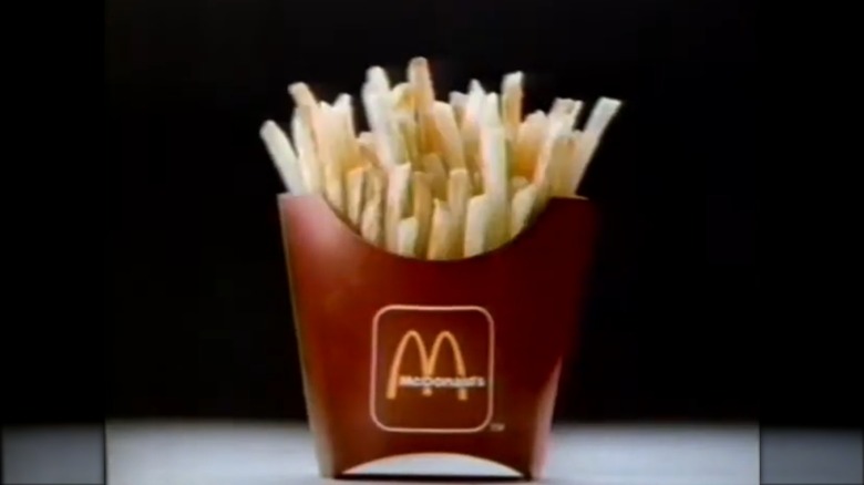 Still of old McDonald's fries from 1980s commercial