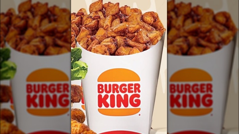 Burger King Plantain Cubes in a white sleeve