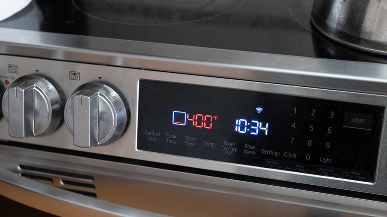 oven set to 400 F