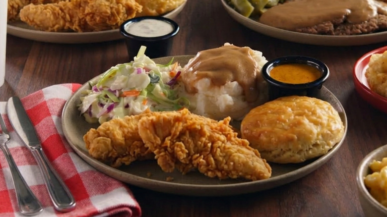 A Easter dinner plate from Jack's Family Restaurants