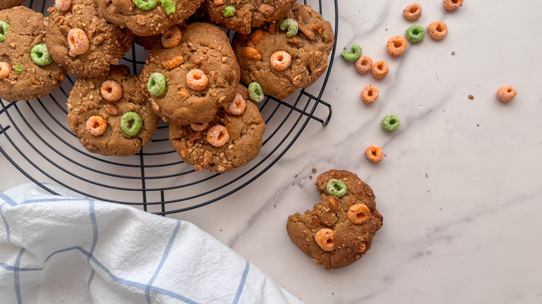 cereal cookie on counter