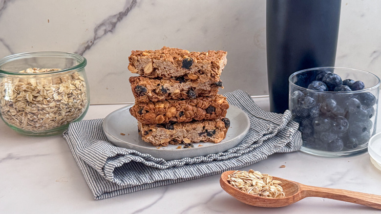 bars stacked on plate