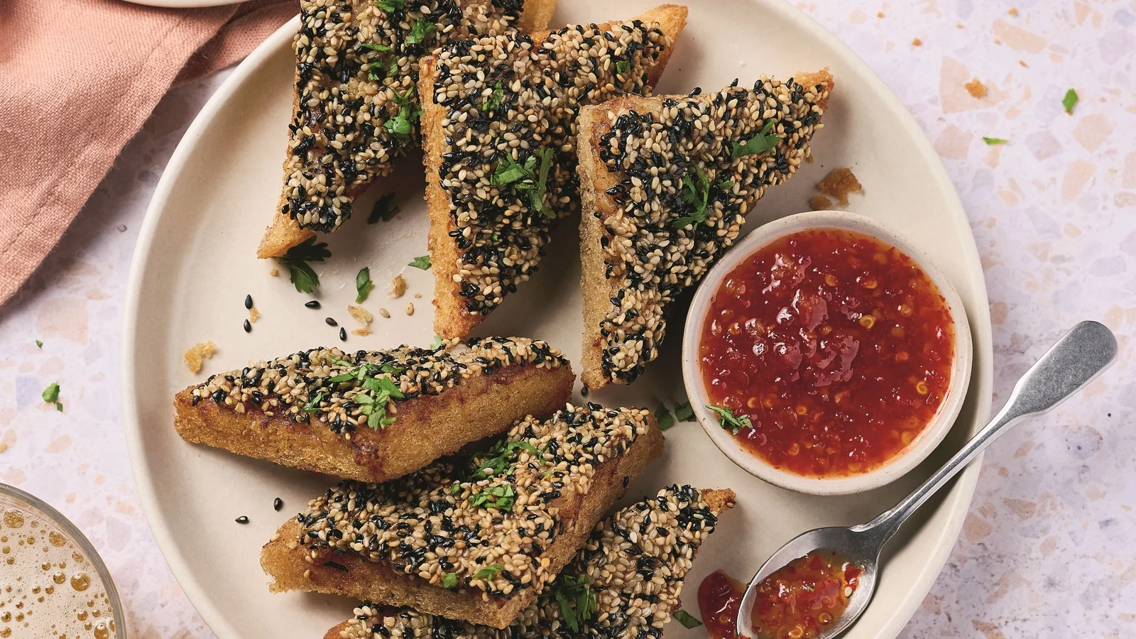 Eva Pau-ova azijska kuharica: Sezamov tost s kozicami